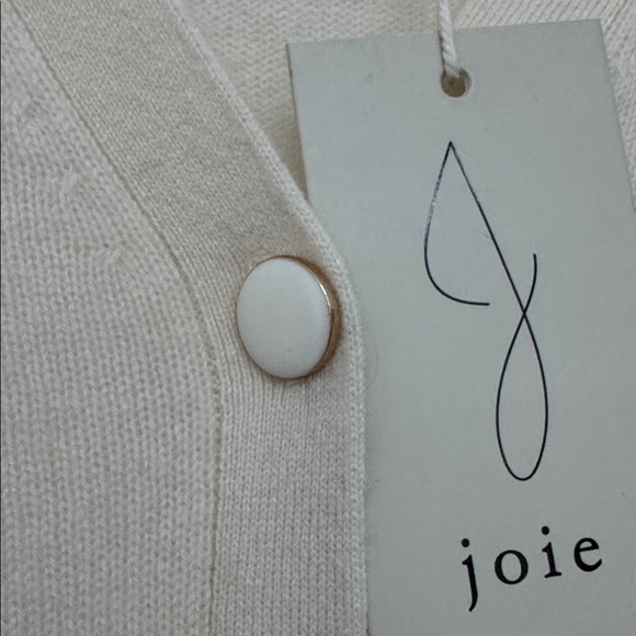 Joie Cashmere Cream Button-Up Cardigan with adorable details. NWT - Picture 4 of 4